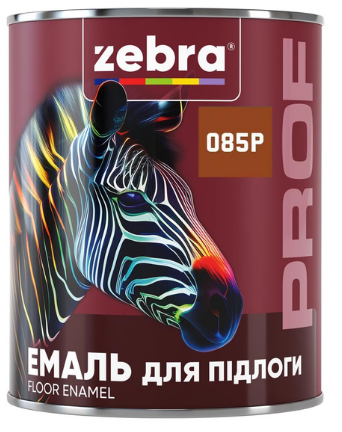 Емаль алкідна для підлоги Zebra ПФ-266 червоно-коричнева №87 (2,5 кг)